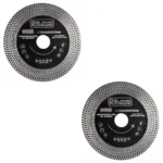 Set 2 discuri diamantate turbo, subtire, dublu segmentat, placi ceramice, taiere umeda si uscata, 115 mm/22.23 mm, Richmann Exclusive