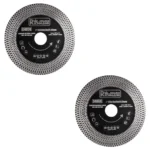 Set 2 discuri diamantate turbo subtire, dublu segmentat, placi ceramice, taiere umeda si uscata, 125x10x20x22.23 mm, Richmann Exclusive
