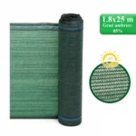 Plasa de umbrire, HDPE, UV, 80 g/mp, grad umbrire 85%, verde, 1.8x25 m, Strend Pro