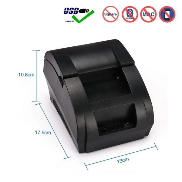 Imprimanta termica pos portabila, 58 mm, 203 dpi, usb - imagine 5