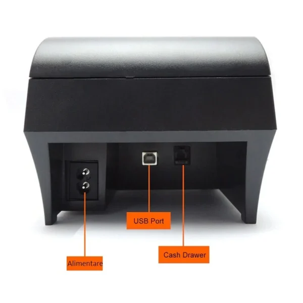 Imprimanta termica pos portabila, 58 mm, 203 dpi, usb - imagine 2