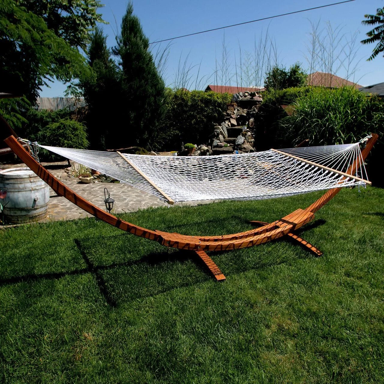 Hamac franghie poliester, max 200 kg, 200x150 cm, Misha 2 Hamac franghie poliester, max 200 kg, 200×150 cm, Misha