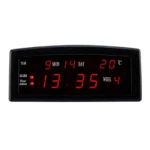 Ceas birou afisaj led rosu, calendar, alarma, format am/pm, caixing