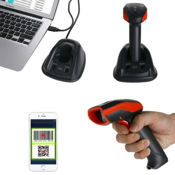 Cititor coduri de bare 2d wireless, raza 400 m, usb, suport andocare, bp - imagine 6