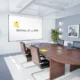 Tabla magnetica whiteboard 90x150 cm, rama aluminiu, tavita markere - imagine 3