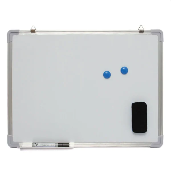 Tabla magnetica whiteboard 90x150 cm, rama aluminiu, tavita markere - imagine 9