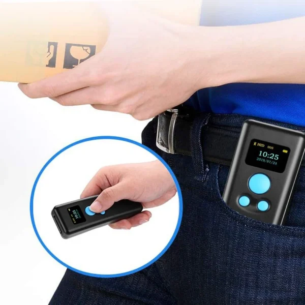 Cititor coduri bare bluetooth 1d portabil, receiver usb, android ios usb, arm 32, 16mb, display 0.96 inch - imagine 9