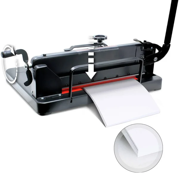 Ghilotina manuala format a3+, 400 coli, ghidaj, sistem metalic fixare hartie, heavy duty, bright office - imagine 2