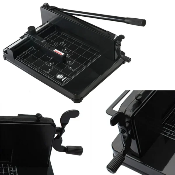 Ghilotina manuala format a3+, 400 coli, ghidaj, sistem metalic fixare hartie, heavy duty, bright office - imagine 3