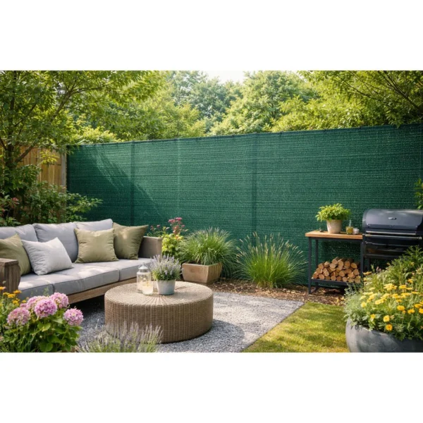 Plasa de umbrire, HDPE, 140 g/mp, grad de umbrire 85%, verde, 1.5x25 m - imagine 5