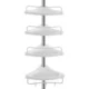 Raft pentru baie/dus, Vasagle, reglabil, otel, 4 rafturi, cuier, 95-300 cm - imagine 4