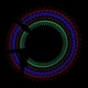 Lumina spita bicicleta 32 led-uri, 4 culori, 30 modele glow, baterii aaa - imagine 3