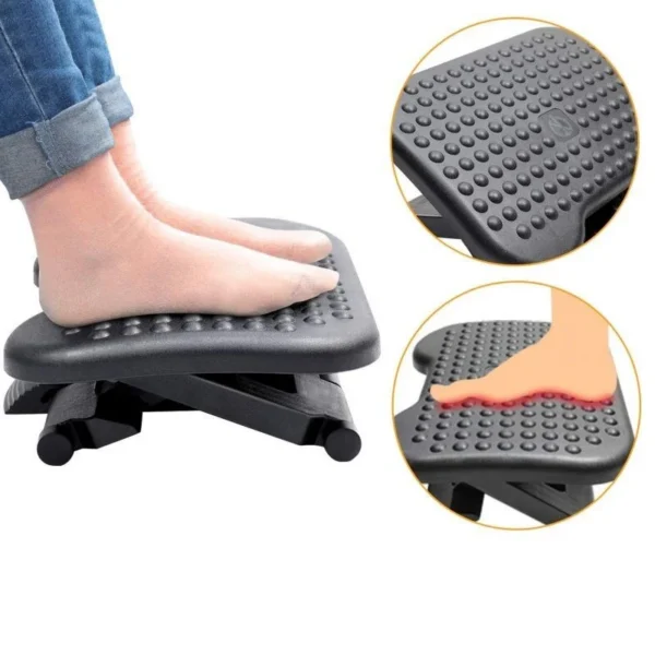 Suport ergonomic pentru picioare, antiderapant, inaltime reglabila, postura comoda birou - imagine 13