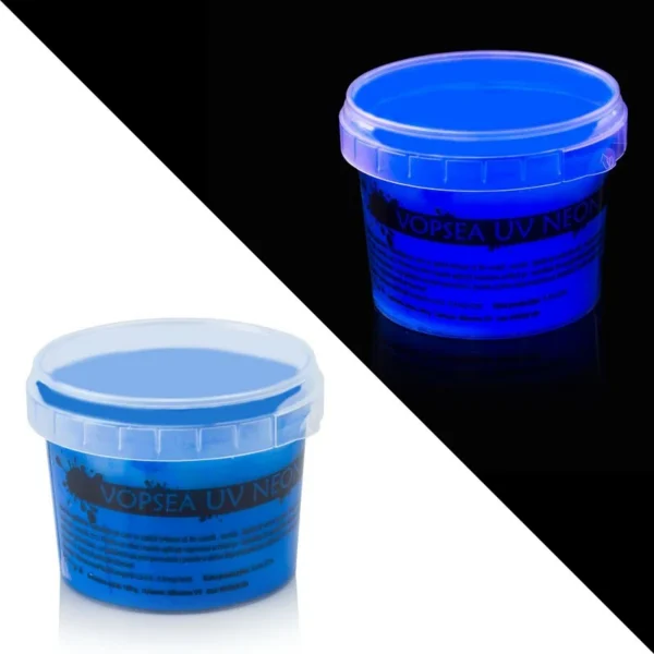 Vopsea uv neon colorata, set 6 nuante recipient 100 g - imagine 5