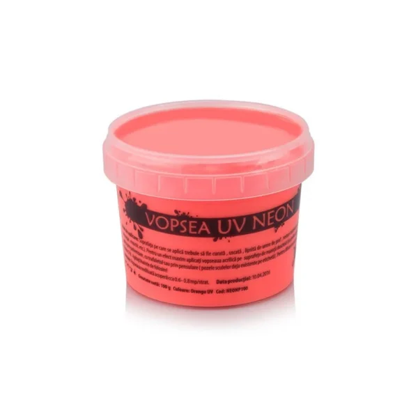 Vopsea uv neon colorata, set 6 nuante recipient 100 g - imagine 10