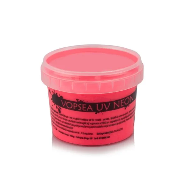 Vopsea uv neon colorata, set 6 nuante recipient 100 g - imagine 13