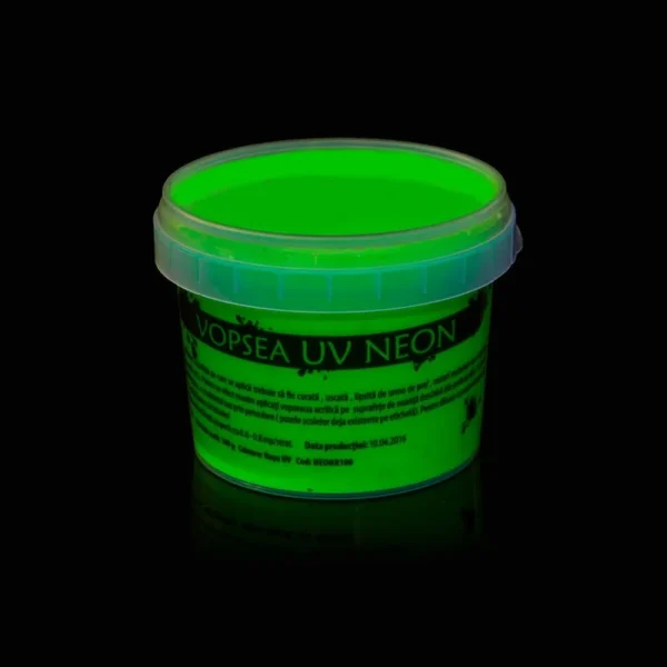 Vopsea uv neon colorata, set 6 nuante recipient 100 g - imagine 15