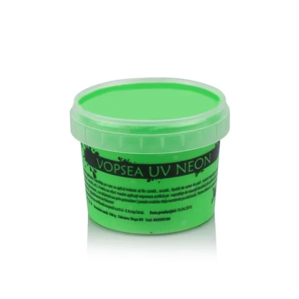 Vopsea uv neon colorata, set 6 nuante recipient 100 g - imagine 16