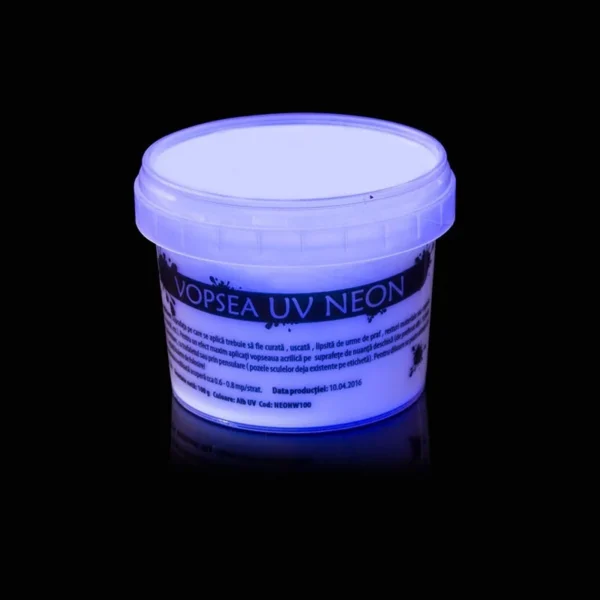 Vopsea uv neon colorata, set 6 nuante recipient 100 g - imagine 18