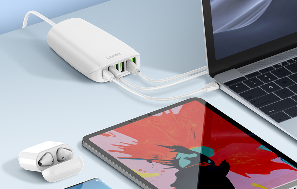 Incarcator Retea LDNIO A6573C, 5x USB, 65 W, 1,5 m (alb) 5 Unknown Image