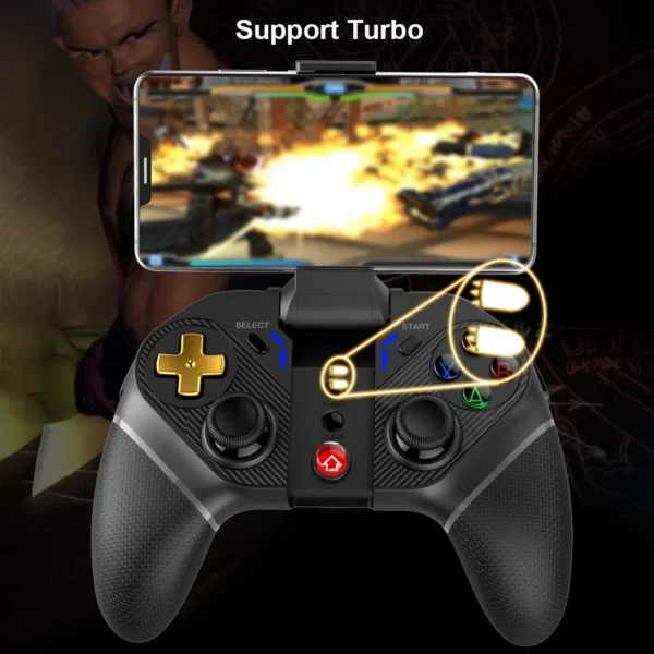Gamepad controller wireless gold warrior 2.4g, android si ios, suport smartphone 6 inch - imagine 6