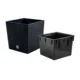 Ghiveci de flori, Prosperplast, Rato Low, patrat, 32 L, imitatie ratan, antracit, 32x32x32.5 cm - imagine 5
