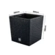 Ghiveci de flori, Prosperplast, Rato Low, patrat, 32 L, imitatie ratan, antracit, 32x32x32.5 cm - imagine 4