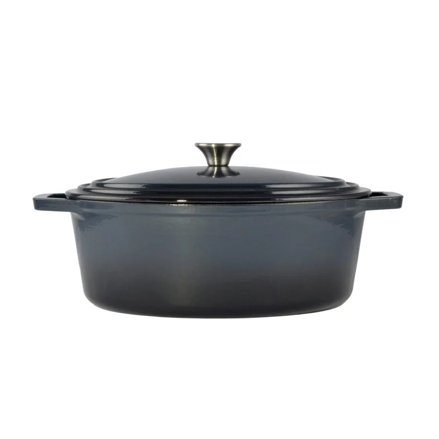 Oala de fonta emailata cu capac, maner din inox, 6 L, Perfect Home 1 Oala de fonta emailata cu capac, maner din inox, 6 L, Perfect Home