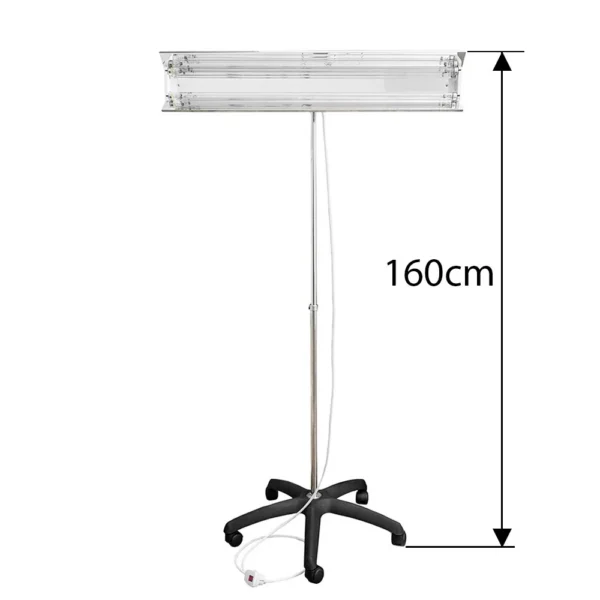 Lampa bactericida uvc portabila 2x30w, orientabila 140 grade, reflector, stativ 100-190 cm - imagine 4