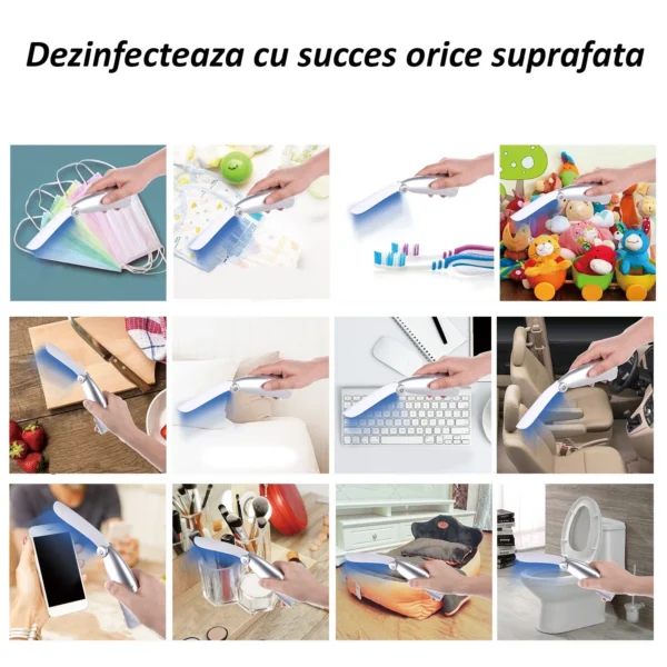 Sterilizator portabil cu lumina uvc, 2w, alimentare baterii, pliabil - imagine 5
