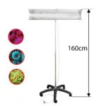 Lampa bactericida uvc portabila 2x30w, orientabila 140 grade, reflector, stativ 100-190 cm