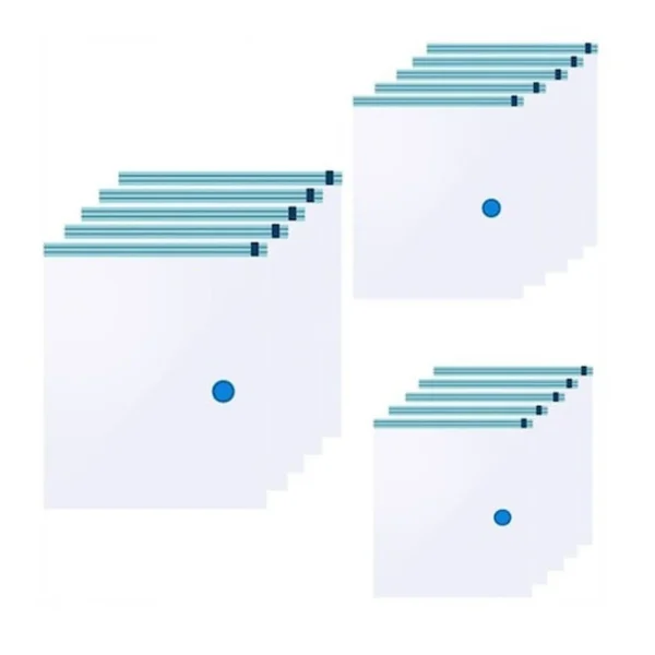 Saci pentru vidat, reutilizabili, 3 dimensiuni, transparenti, set 15 bucati - imagine 7