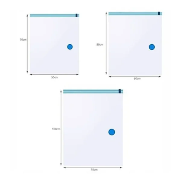 Saci pentru vidat, reutilizabili, 3 dimensiuni, transparenti, set 15 bucati - imagine 2