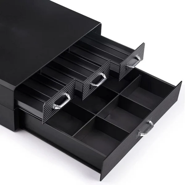 Organizator capsule cafea, 4 sertare depozitare, 2 nivele, negru - imagine 16
