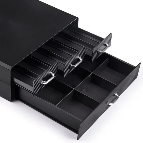 Organizator capsule cafea, 4 sertare depozitare, 2 nivele, negru - imagine 7
