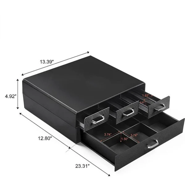 Organizator capsule cafea, 4 sertare depozitare, 2 nivele, negru - imagine 18