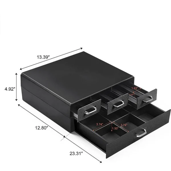 Organizator capsule cafea, 4 sertare depozitare, 2 nivele, negru - imagine 9