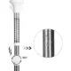 Raft pentru baie/dus, Vasagle, reglabil, otel, 4 rafturi, cuier, 95-300 cm - imagine 5