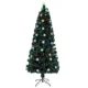 Brad artificial, cu fibra optica si fulgi de zapada, 180 cm, lumineaza multicolor - imagine 9