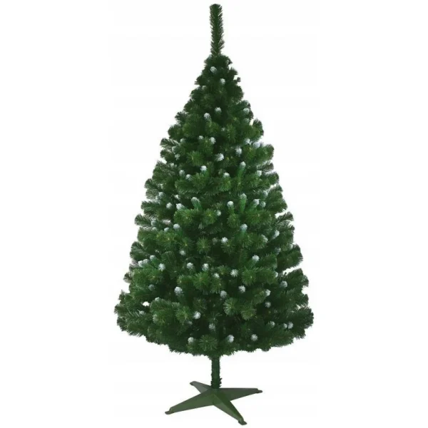 Brad artificial pin canadian, 180 cm – diametru 118 cm, 89 ramuri, 455 ace – varfuri ninse, verde - imagine 11