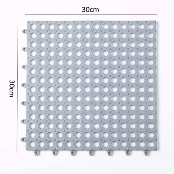 10 bucati covor antiderapant baie cu drenaj, tip puzzle, 30x30 cm - imagine 5