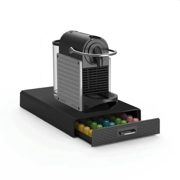 Sertar organizator pentru 50 capsule cafea nespresso, negru, 33x23x5.5 cm - imagine 8