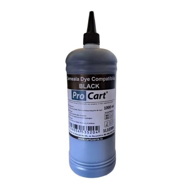 Cerneala compatibila epson l102, l103, l105, l106 black, 1 litru - imagine 1