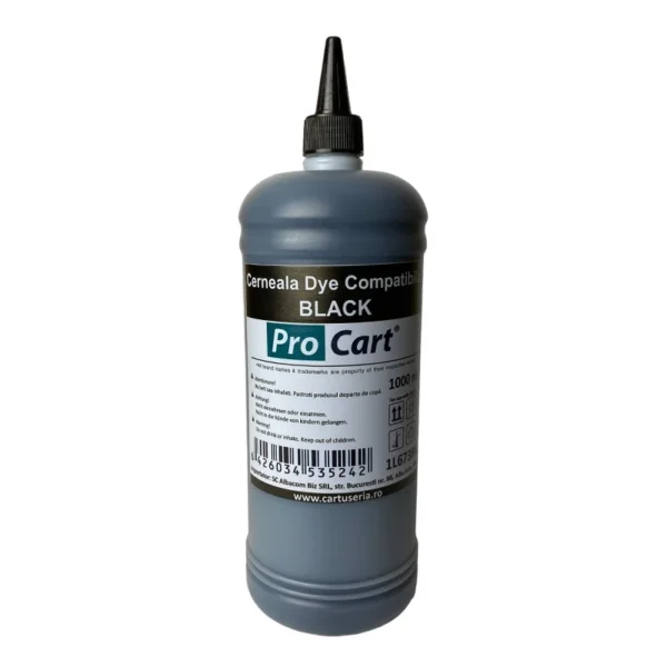 Cerneala dye compatibila epson l black, 1 litru - imagine 3
