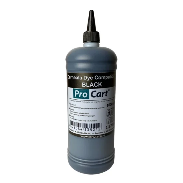 Cerneala dye compatibila epson l black, 1 litru - imagine 2