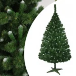 Brad artificial pin canadian, 180 cm – diametru 118 cm, 89 ramuri, 455 ace – varfuri ninse, verde