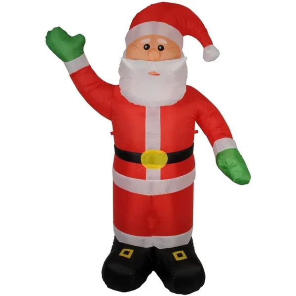 Figurina mos craciun gonflabil 180 cm, iluminat led, pentru interior si exterior, procart - imagine 7