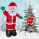 Figurina mos craciun gonflabil 180 cm, iluminat led, pentru interior si exterior, procart - imagine 9