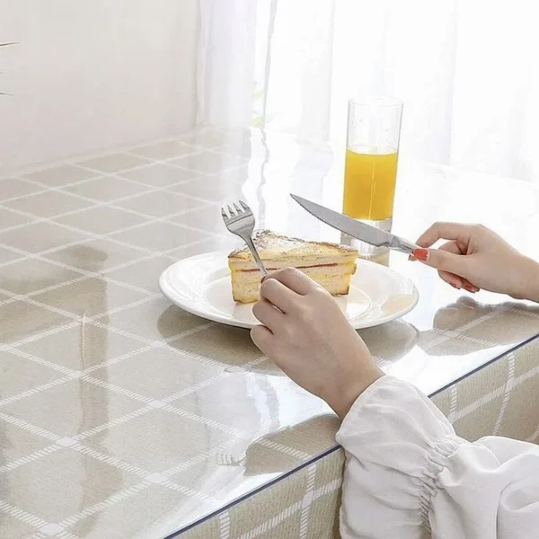 Protectie pvc pentru birou, mobilier, 1.5 mm grosime, 120x90 cm, transparenta - imagine 10