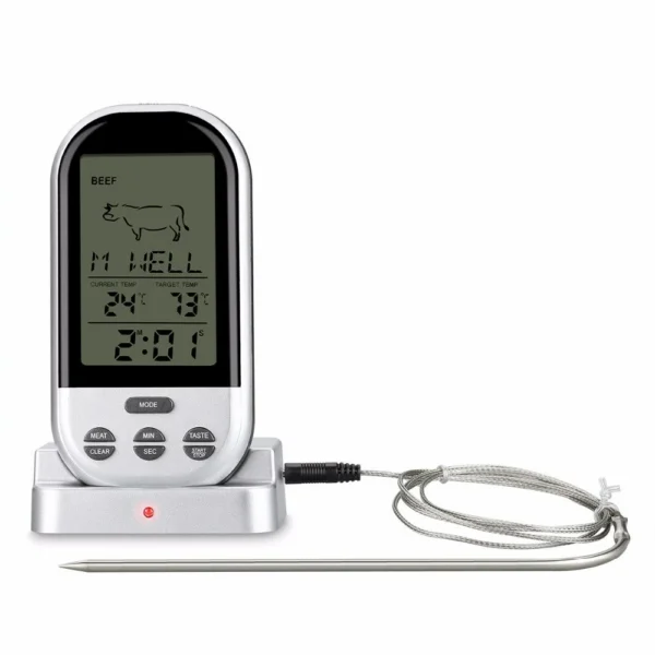 Termometru digital cu sonda, citire instantanee, wireless, ecran lcd - imagine 1